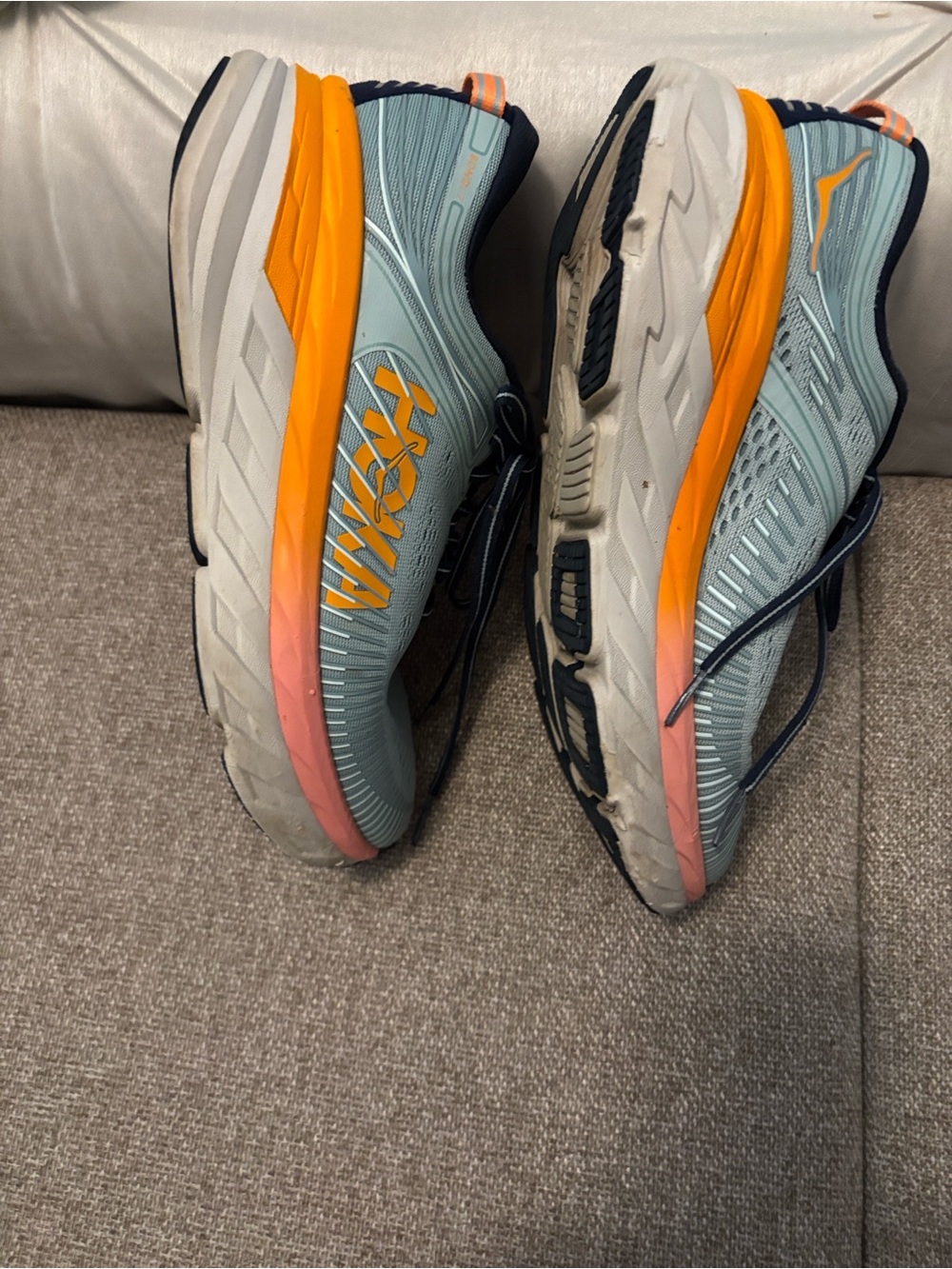 Light Teal & Coral Women's Running Shoes - Picture 2 of 5
